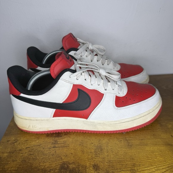 Nike Other - Nike ID By You Air Force Ones Men's Size 10 Red White Black